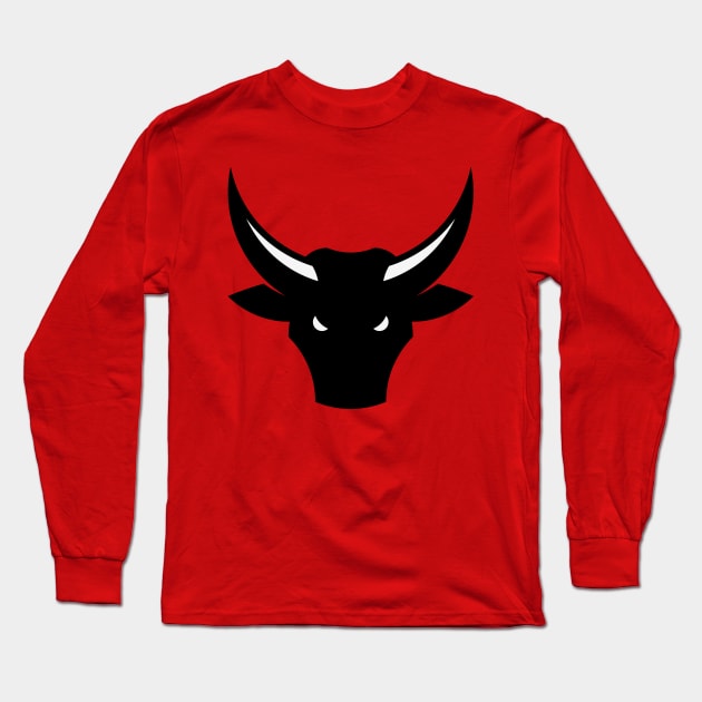 Bull / Taurus / Ox / Bull Head (2C) Long Sleeve T-Shirt by MrFaulbaum